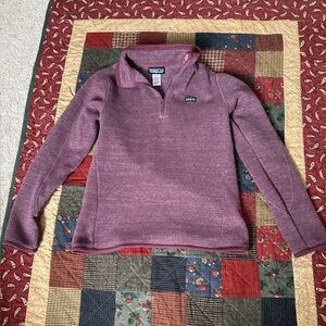 Patagonia Women's Heathered Purple 1/4 Zip Sweater - Women’s size medium